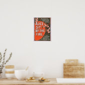 Alice zit bij het Fire Great London Play Poster (Keuken)