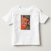 Alice zit bij het Fire Great London Play Poster Kinder Shirts (Voorkant)
