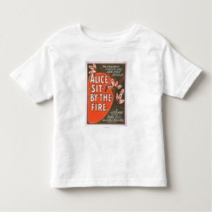 Alice zit bij het Fire Great London Play Poster Kinder Shirts