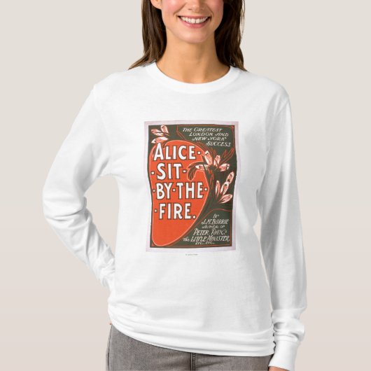 Alice zit bij het Fire Great London Play Poster T-shirt (Voorkant)