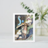 Alice zoekt advies van de Caterpillar Briefkaart (Staand voorkant)