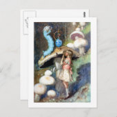 Alice zoekt advies van de Caterpillar Briefkaart (Voorkant / Achterkant)