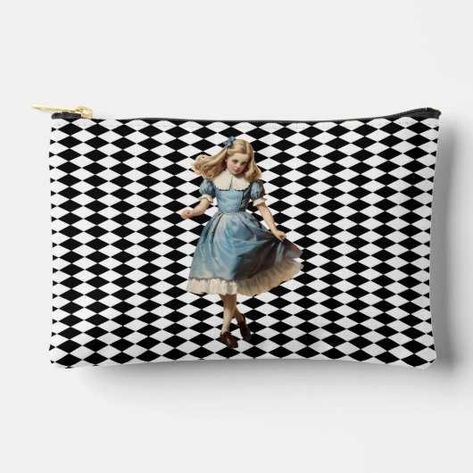  Alice Zwart Wit Patroon Etui (Voorkant)