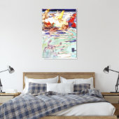 Alice Zwemmen In het zwembad van Tranen in Wonderl Canvas Afdruk (Insitu (Slaapkamer))