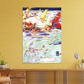 Alice Zwemmen In het zwembad van Tranen in Wonderl Canvas Afdruk (Insitu (Woonkamer))