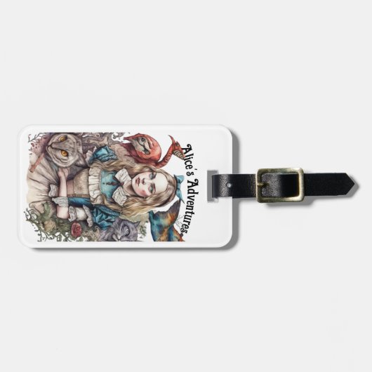 Alice's Adventures (bewerkbare tekst) Bagagelabel (Voorkant horizontaal)