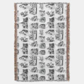  Alice's Adventures in Wonderland Pattern Deken (Voorkant Verticaal)