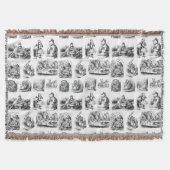 Alice's Adventures in Wonderland Pattern Deken (Voorkant)