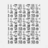  Alice's Adventures in Wonderland Pattern Fleece Deken (Voorkant)
