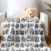  Alice's Adventures in Wonderland Pattern Fleece Deken