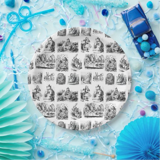  Alice's Adventures in Wonderland Pattern Papieren Bordje (Feest)