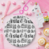 Alice's Adventures in Wonderland Pattern Papieren Bordje (Feest)