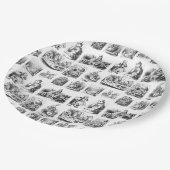 Alice's Adventures in Wonderland Pattern Papieren Bordje (Gekanteld)