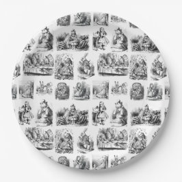  Alice's Adventures in Wonderland Pattern Papieren Bordje