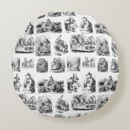  Alice's Adventures in Wonderland Pattern Rond Kussen