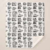 Alice's Adventures in Wonderland Pattern Sherpa Deken (Voorkant)