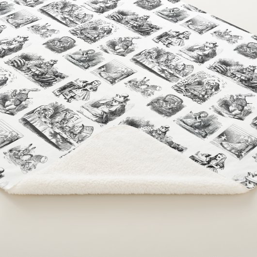 Alice's Adventures in Wonderland Pattern Sherpa Deken (3/4)