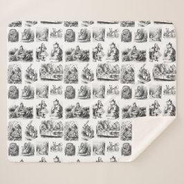  Alice's Adventures in Wonderland Pattern Sherpa Deken