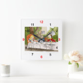 Alice's Adventures in Wonderland Vierkante Klok (Huis)