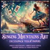 Alice's Ascent To Enchanted Castle Decoupage Tissuepapier