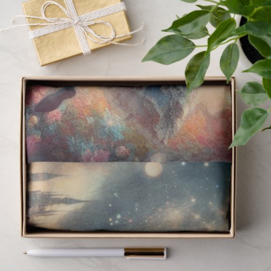 Alice's Ascent To Enchanted Castle Decoupage Tissuepapier (Geschenk)