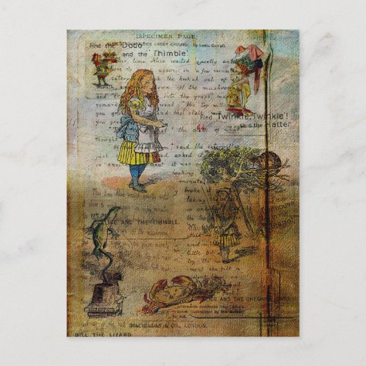 Alice's avonturen briefkaart (Voorkant)