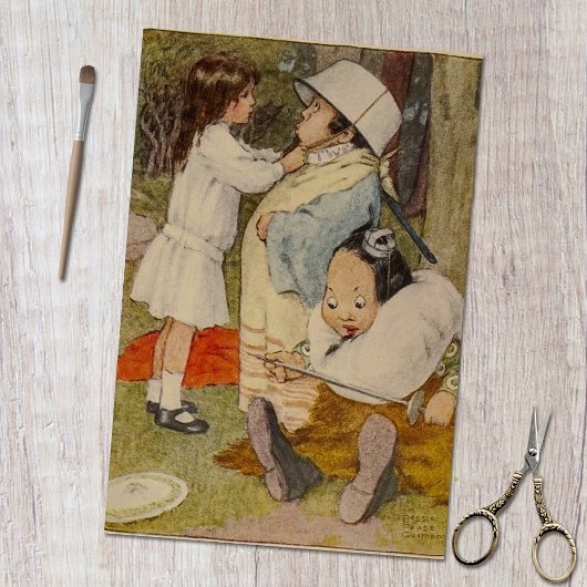 Alice's avonturen in Wonderland a Helmet Vintage Tissuepapier