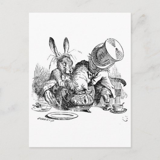 Alice's avonturen in Wonderland Briefkaart (Voorkant)