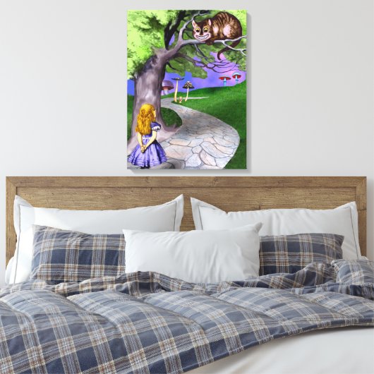 Alice's avonturen in Wonderland Canvas Afdruk (Insitu (Slaapkamer))