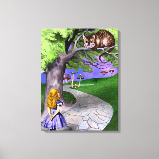 Alice's avonturen in Wonderland Canvas Afdruk (Voorkant)
