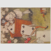 Alice's avonturen in Wonderland Club Kaarten Tissuepapier (Voorkant)