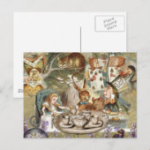 Alice's Avonturen in Wonderland Gekke Theepartij Briefkaart (Voorkant / Achterkant)