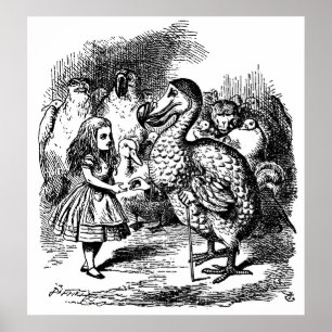 Alice's avonturen in Wonderland Illustratie Poster