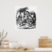Alice's avonturen in Wonderland Illustratie Poster (Keuken)