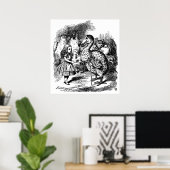 Alice's avonturen in Wonderland Illustratie Poster (Thuiskantoor)