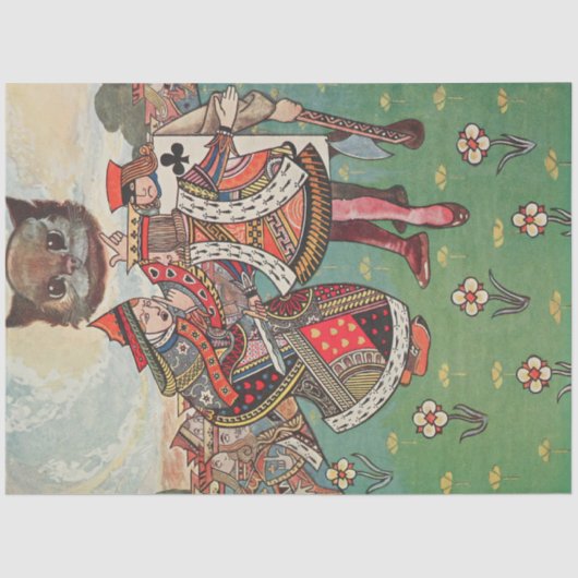 Alice's avonturen in Wonderland  Kaart Cat Tissuepapier (Voorkant)