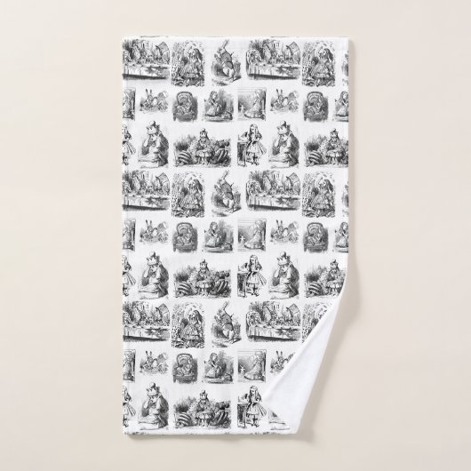 Alice's avonturen in Wonderland Patroon Bad Handdoek (Handdoek)