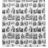 Alice's avonturen in Wonderland patroon Douchegordijn (Voorkant)