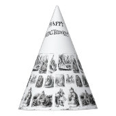 Alice's avonturen in Wonderland patroon Feesthoedjes (Voorkant)