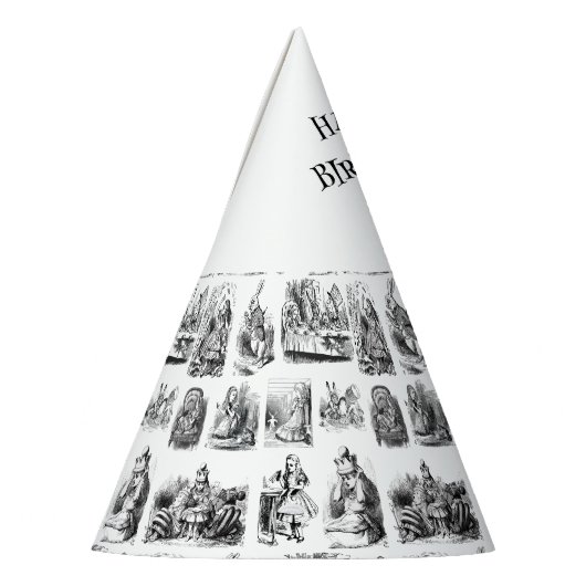 Alice's avonturen in Wonderland patroon Feesthoedjes (Links)