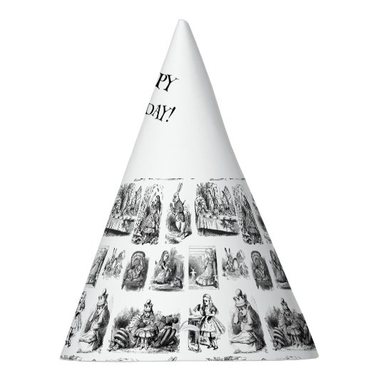 Alice's avonturen in Wonderland patroon Feesthoedjes (Rechts)