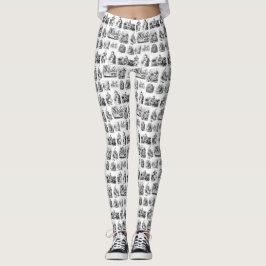 Alice's avonturen in Wonderland Patroon Leggings