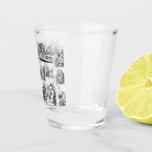 Alice's avonturen in Wonderland Patroon Shot Glas (Rechts)