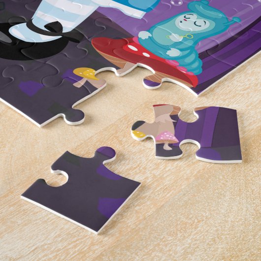 Alice's avonturen in Wonderland Personalized Jigs Legpuzzel (Zijkant)