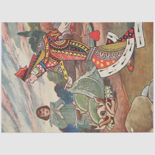 Alice's avonturen in Wonderland Queen Griffin Tissuepapier (Voorkant)