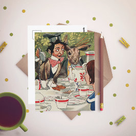 Alice's avonturen in Wonderland Tea Party  Briefkaart