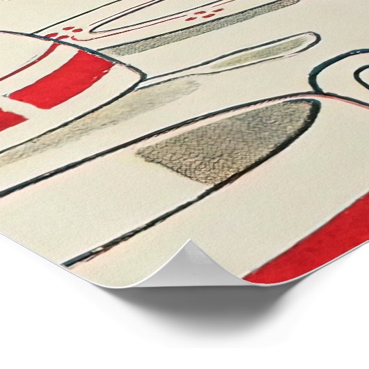 Alice's avonturen in Wonderland Tea Party  Poster (Hoek)