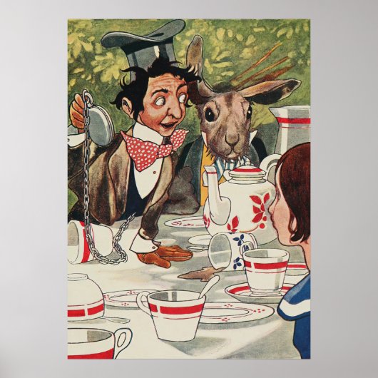 Alice's avonturen in Wonderland Tea Party  Poster