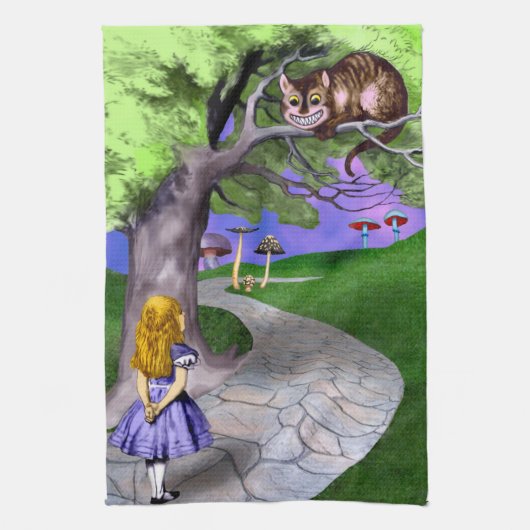 Alice's avonturen in Wonderland Theedoek (Verticaal)