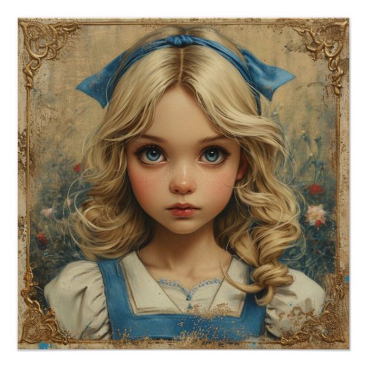 Alice's Charming Whimsicality: Wonderland Whimsy Perfect Poster (Voorkant)